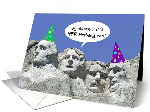 Birthday for Her on President's Day, Mount Rushmore card (889926)