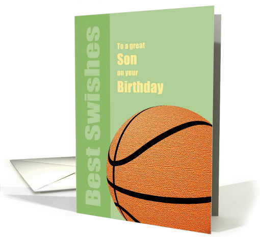 Son Birthday card, Best Wishes/Swishes, Basketball card (890460)