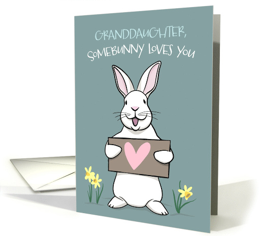 Somebunny Loves You Granddaughter Easter Bunny Rabbit card (890529)