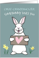 Somebunny Loves You Great Granddaughter Easter Bunny Rabbit card