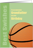 Grandfather Birthday, Best Wishes/Swishes, Basketball card