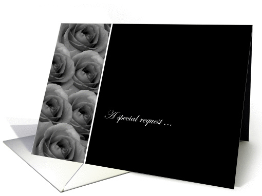 Best Man Special Request, Black and White Wedding Roses card (895752)