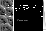 Best Man Special Request, Black and White Wedding Roses Card