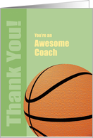 Thank You Basketball Coach Card