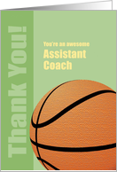 Thank You Assistant Basketball Coach Card