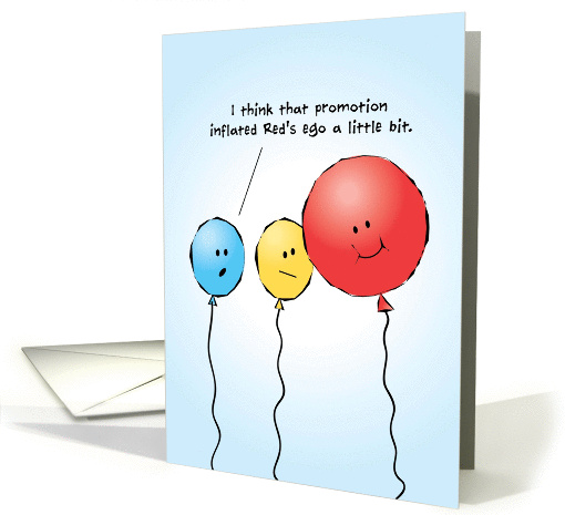 Congratulations Card Promotion Inflated Ego Balloon card (902312)
