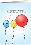 Congratulations Card Promotion Inflated Ego Balloon card