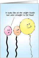 Looking Good, Weightloss, Balloon Card