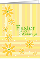 Easter Blessings, Stripes & Daisies Card