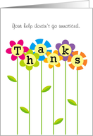 Thanks a Bunch Volunteer, Colorful Flowers Card