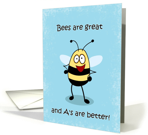 Congratulations on Report Card Bumble Bee card (913203)