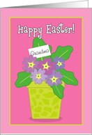 Happy Easter Grandma Purple Violets Card