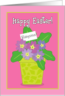 Happy Easter Babysitter Purple Violets Card