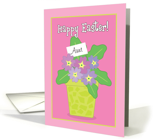 Happy Easter Aunt Purple Violets card (913685)