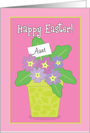Happy Easter Aunt Purple Violets Card
