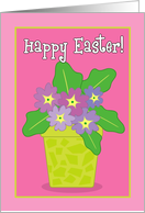 Happy Easter Purple Violets Card