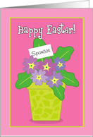 Happy Easter Sponsor Purple Violets Card