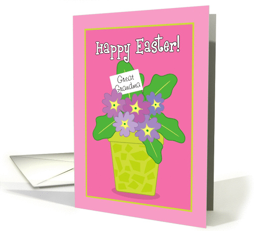 Happy Easter Great Grandma Purple Violets card (913706)