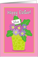 Happy Easter Mom Purple Violets Card