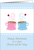 Anniversary Friend and Wife, Whole Latte Love, Card