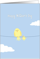 Happy Mother’s Day, Yellow Birds on Wire card