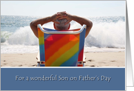 Father’s Day, Son, Man Watching Waves Card