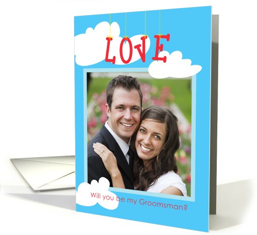 Groomsman Wedding Request Love in the Air, Photo card (926626)