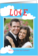 Usher Wedding Request Love in the Air, Photo Card