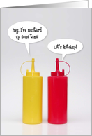 Let’s Catch Up, Friendship Humor, Ketchup Mustard Card