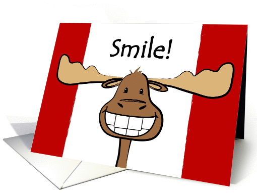 Canada Day, Canadian Flag, Happy Moose card (931642)
