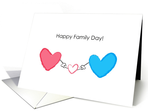 Family Day, Hearts Holding Hands with Daughter card (932951)