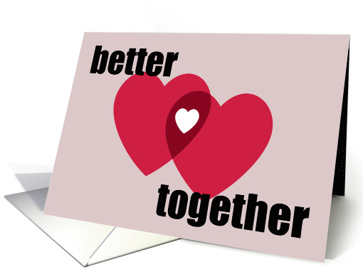 Gotcha Day Adoption, Better Together, Red Hearts card (932956)