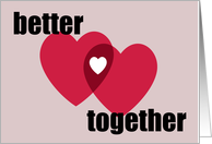 Gotcha Day Adoption, Better Together, Red Hearts Card