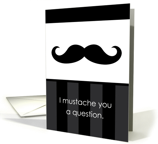 Wedding Party Invitation, Mustache Groomsman Request card (935516)