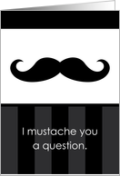 Wedding Party Invitation, Mustache Groomsman Request Card