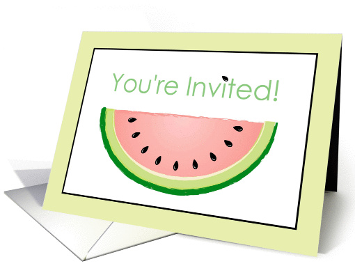 July 4th Picnic Invitation, Watermelon Seeds card (936701)