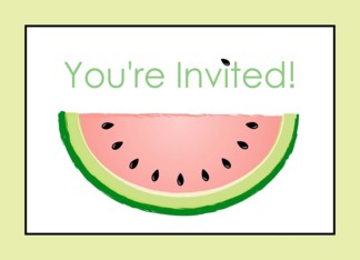 Labor Day Picnic Invitation, Watermelon Seeds Greeting Card