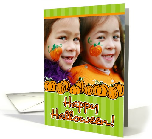 Fun Halloween Pumpkins Customizable Photo card (944459)
