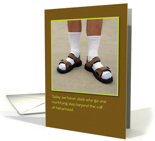 Humorous Father's Day Socks and Sandles card (949174)