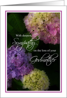 Sympathy, Loss of Godmother, Painted Hydrangea Flowers card