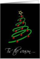 Christmas Holiday Party Invitation with Graphic Christmas Tree card