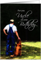 Uncle Birthday, Country Man with Dog Card