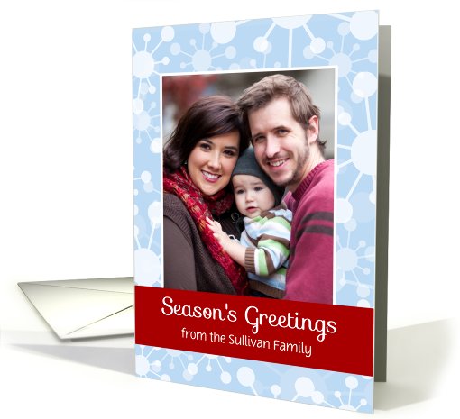 Season's Greetings Snowflakes Customizable Photo Holiday card (963521)