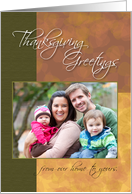 Thanksgiving Greetings Customizable Photo Card