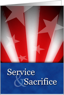 Veteran’s Day Service & Sacrifice, Graphic Flag Card