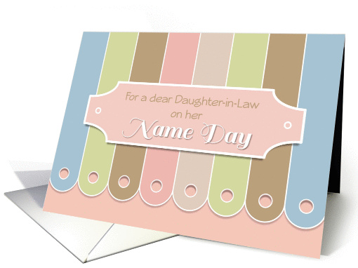 Name Day for Daughter-in-Law, Pretty Scrapbook Style card (965271)