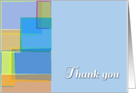 Thank You Note Card, Modern Abstract Design card