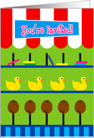 Fun Fair Carnival Games Party Invitation card