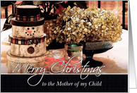 Merry Christmas to the Mother of my Child, Rustic Photo card