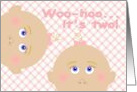 Baby Shower Congratulations for Twin Girls! card